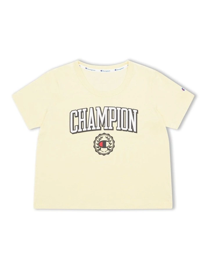 Graphic Boxy Tee in Post Yellow