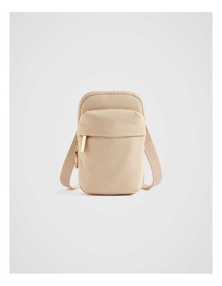 Monochrome Crossbody Sling Bag in Champagne Beige