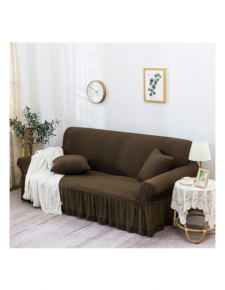 4-Seater Sofa Cover Couch Protector in Coffee