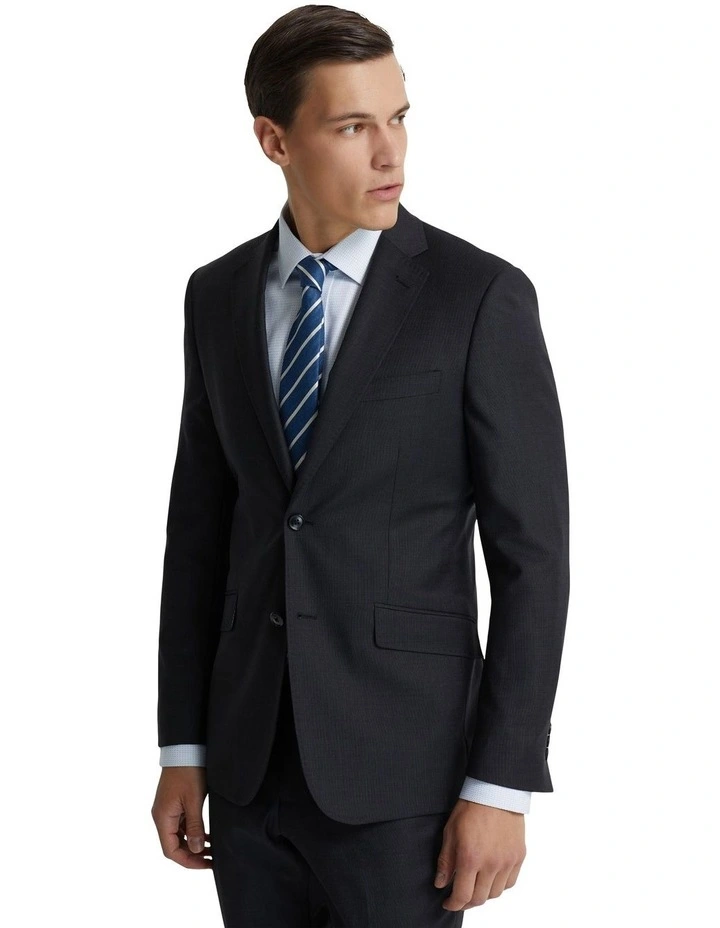 New Hopkins Wool Suit Jacket in Charcoal