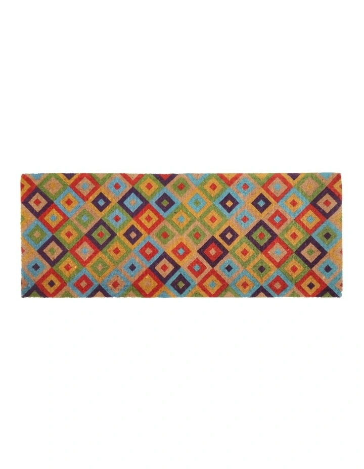 Saman Multicolor Coir Doormat 45x120 cm