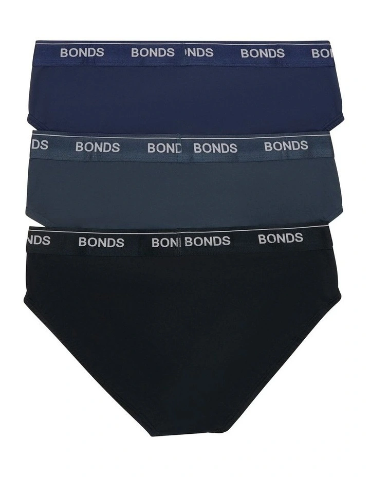 Guy Front Microfiber Brief 3 Pack in Black