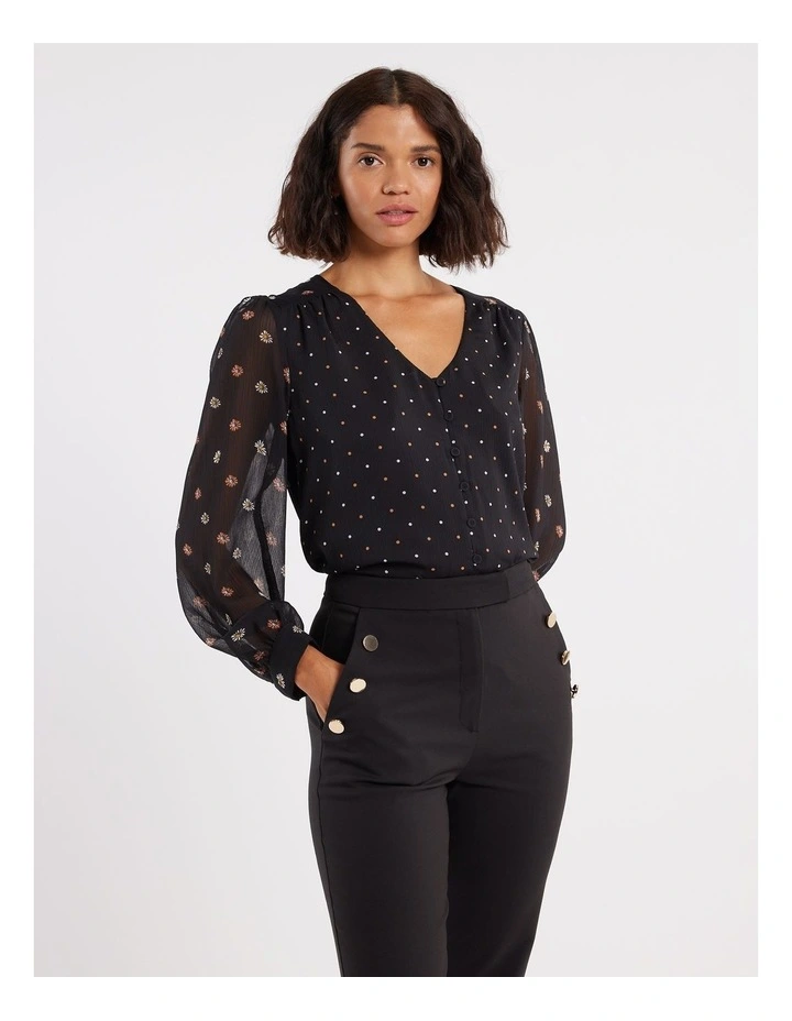 Daisy Chain Blouse in Black