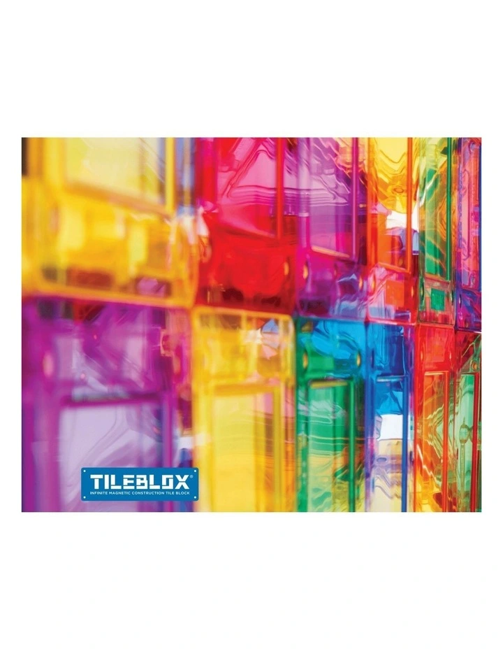 Tileblox Magnetic Tiles 104 Piece Set in Rainbow