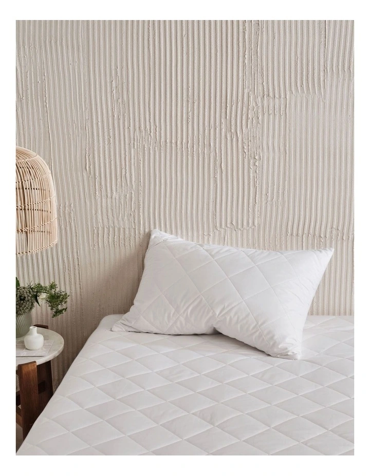 Kind Cotton Pillow Protector in White