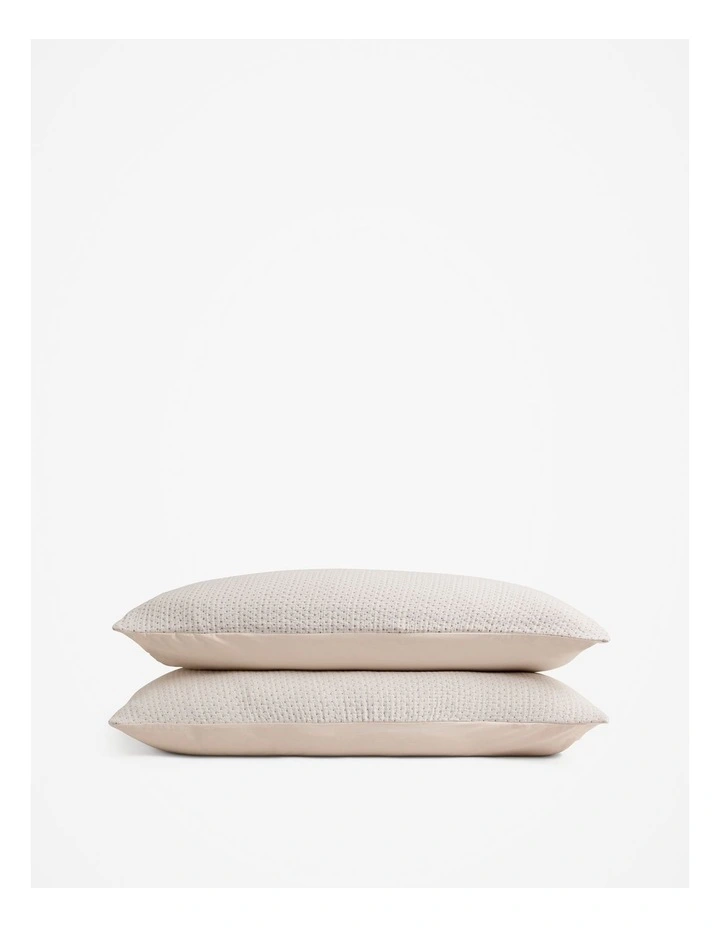 Bowie Standard Pillowcase Pair in Natural