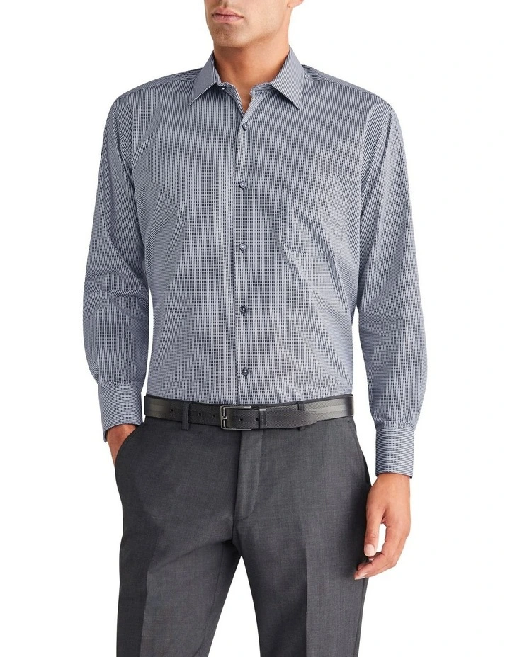 Classic Circle Print Shirt in Navy
