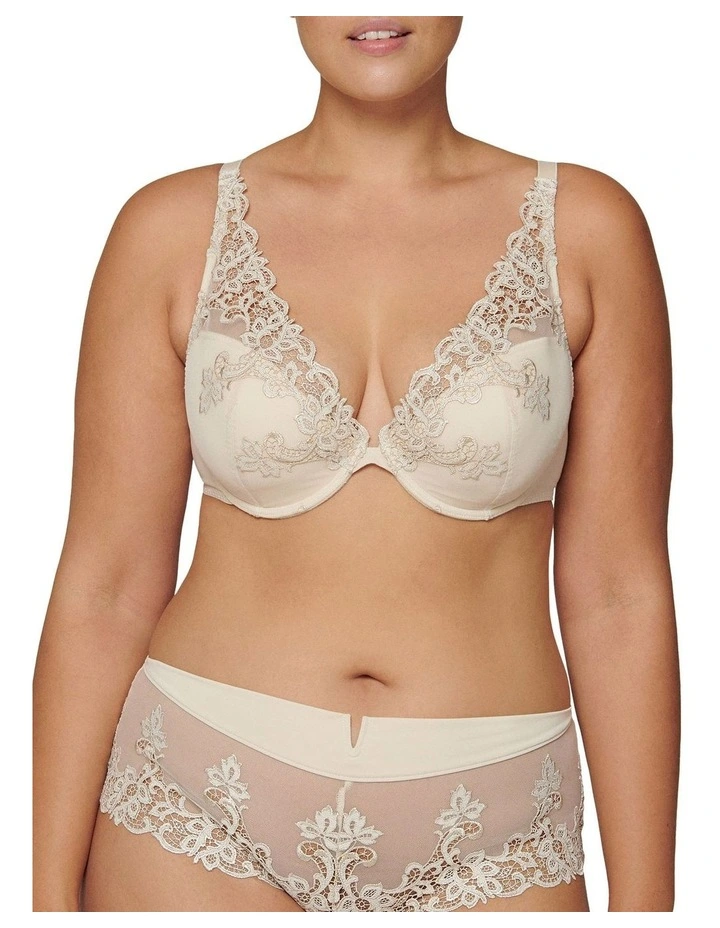 Saga Triangle Push Up Bra in Beige