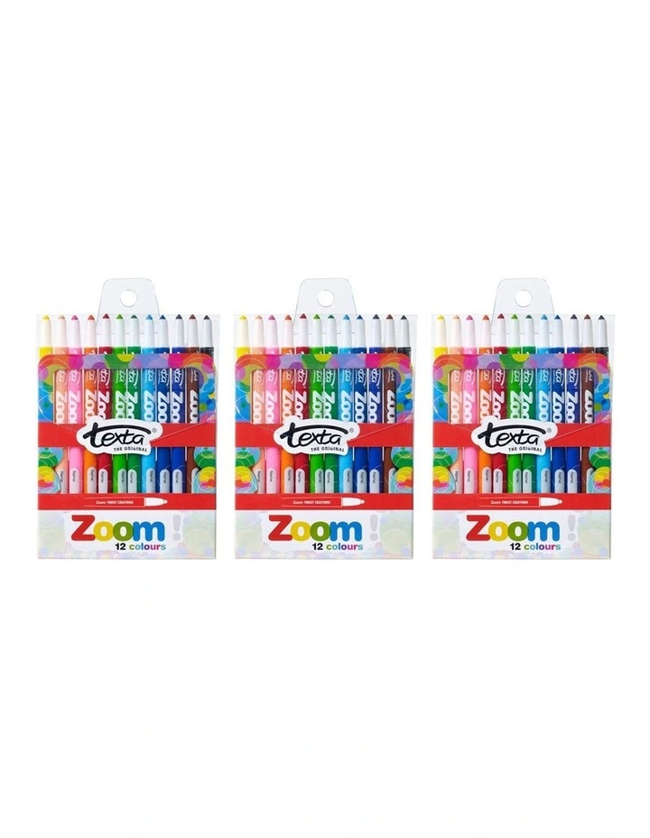 12pc Texta The Original Zoom Crayons