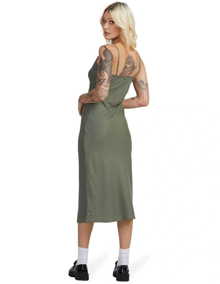 Everyday Bias Midi Dress in Green