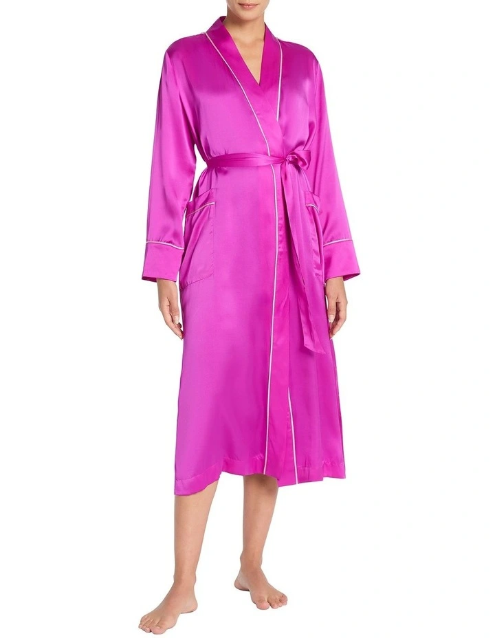 Seretta Silk Sleep Robe in Pink