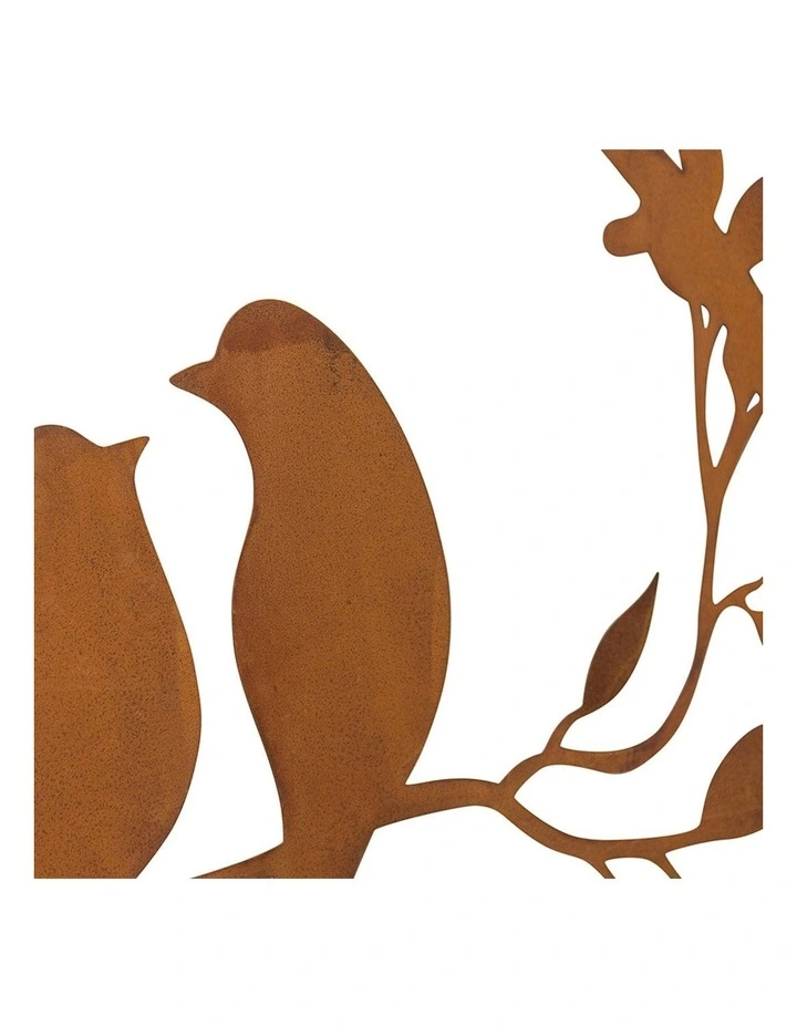 Laser Cut Birds Wall Art in Rust