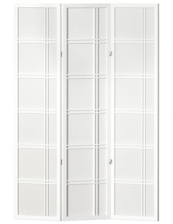 3 Panel Nova Foldable Wooden Divider in White