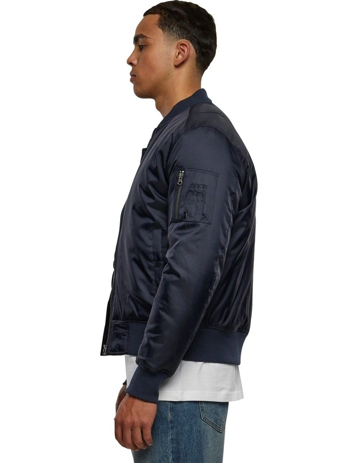 Tech Bomber Jacket in Navy