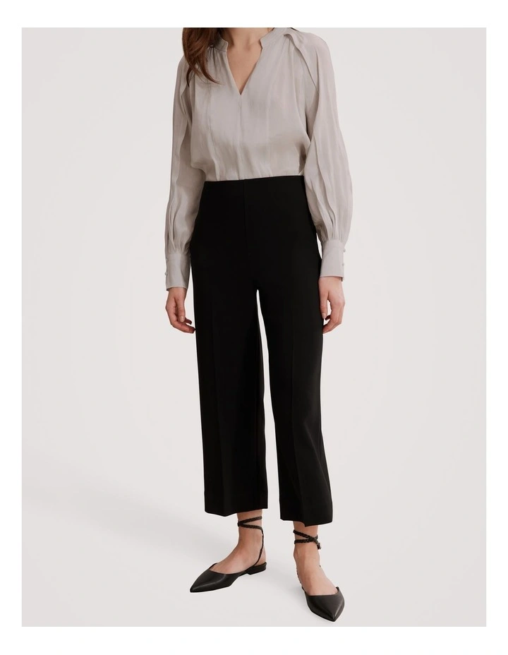 Soft Tailored Culotte in Black