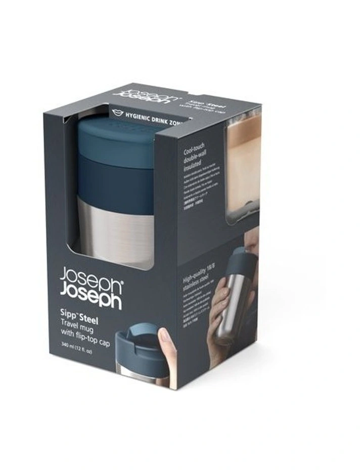 Sipp Steel Travel Mug 340ml in Anthracite