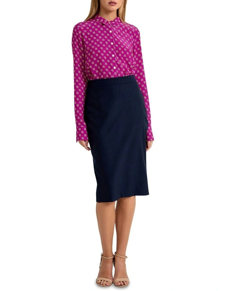 Poppy Dot Print Blouse in Pink