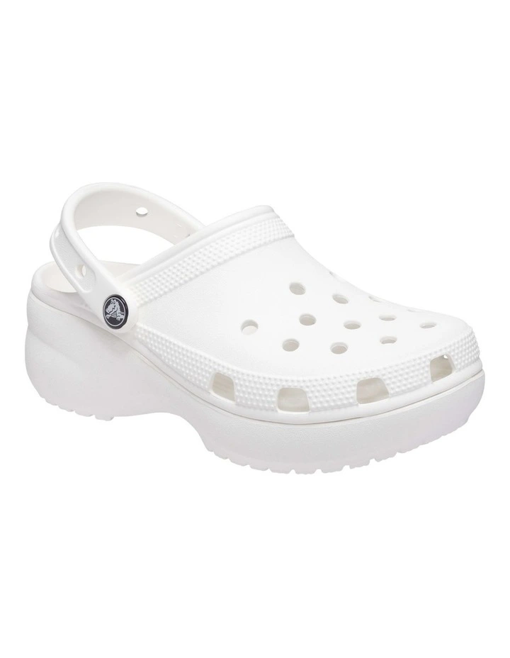Classic Platform Clog in White