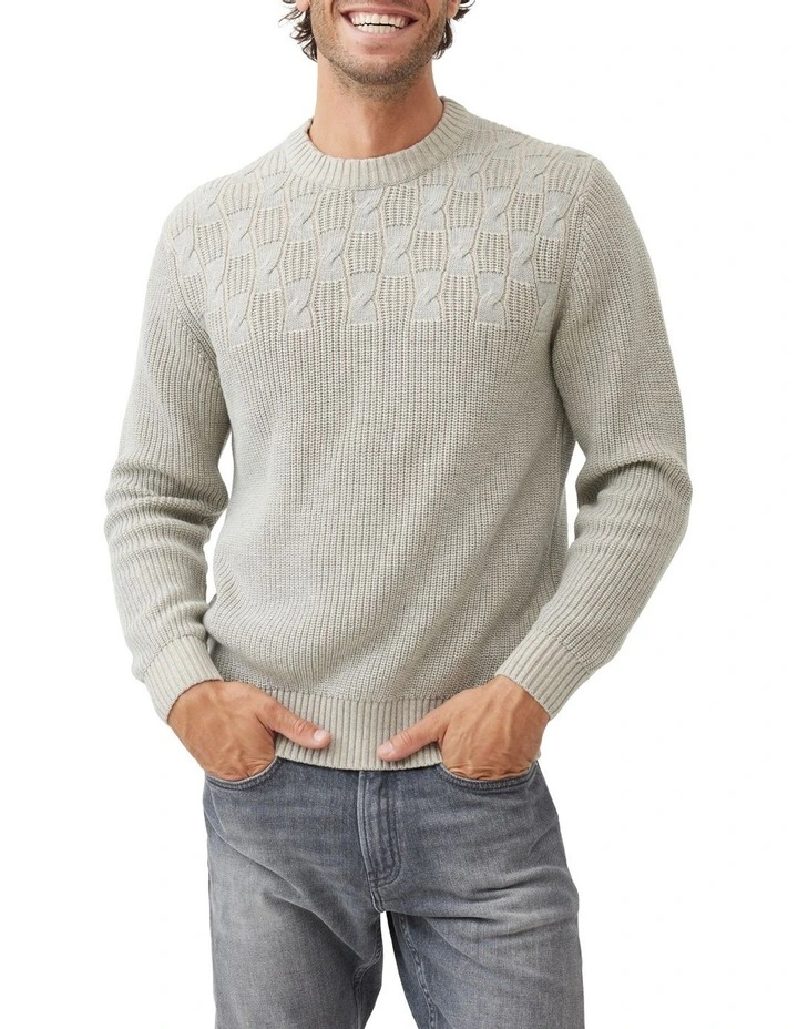 Westown Long Sleeve Knit Sweater in Camel