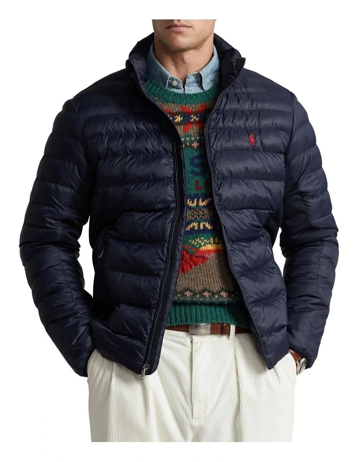 Packable Water-Repellent Jacket in Navy
