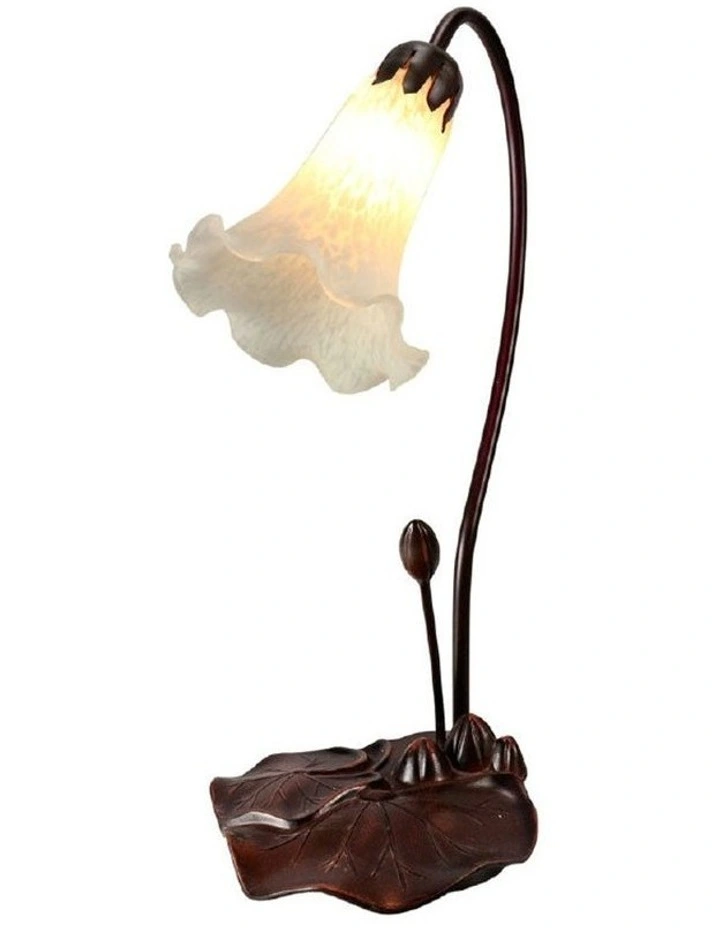 Single Lily Lamp White