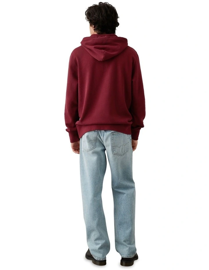 Super Soft Graphic Hoodie in Maroon