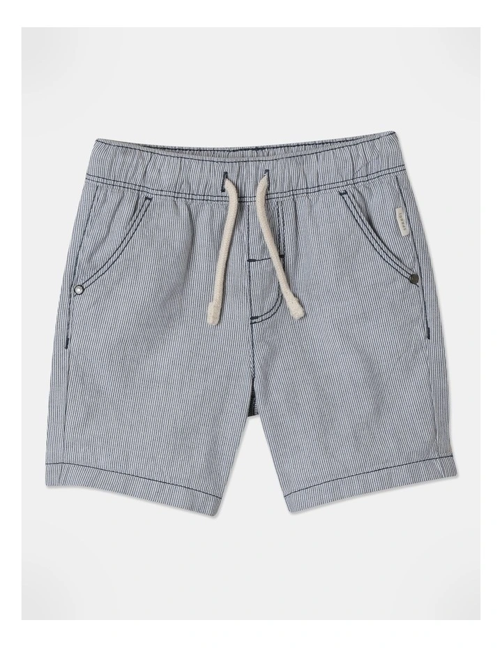 Essential Ticking Stripe Short in Indigo