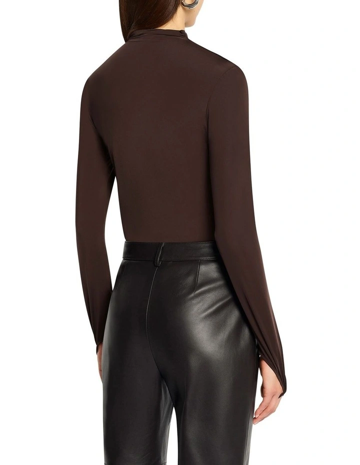 Callisto Long Sleeve Top in Chocolate