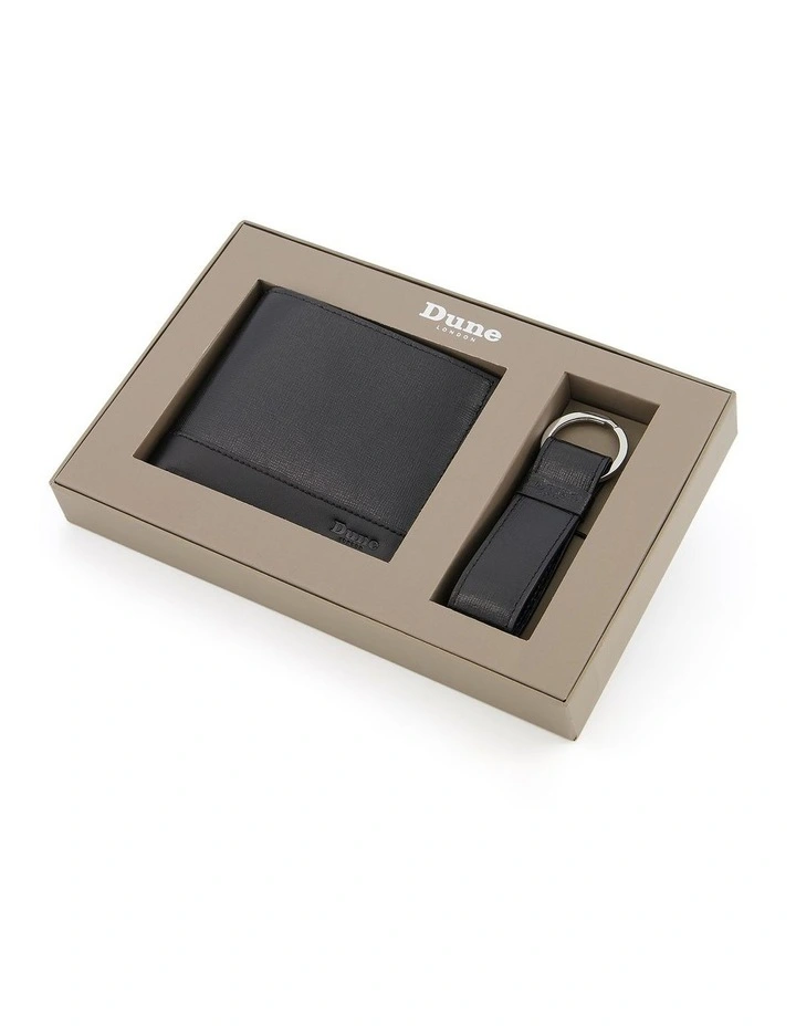 Opollo Wallet and Card Holder Gift Set in Black