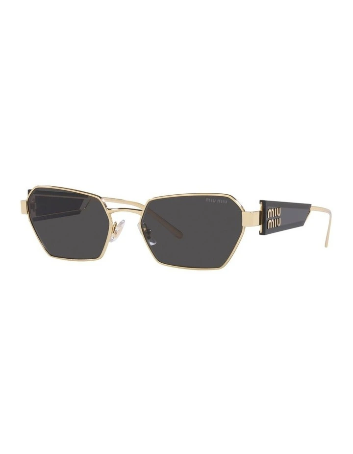 MU 53WS Gold Sunglasses