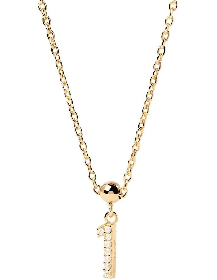Number 1 Charm in Gold