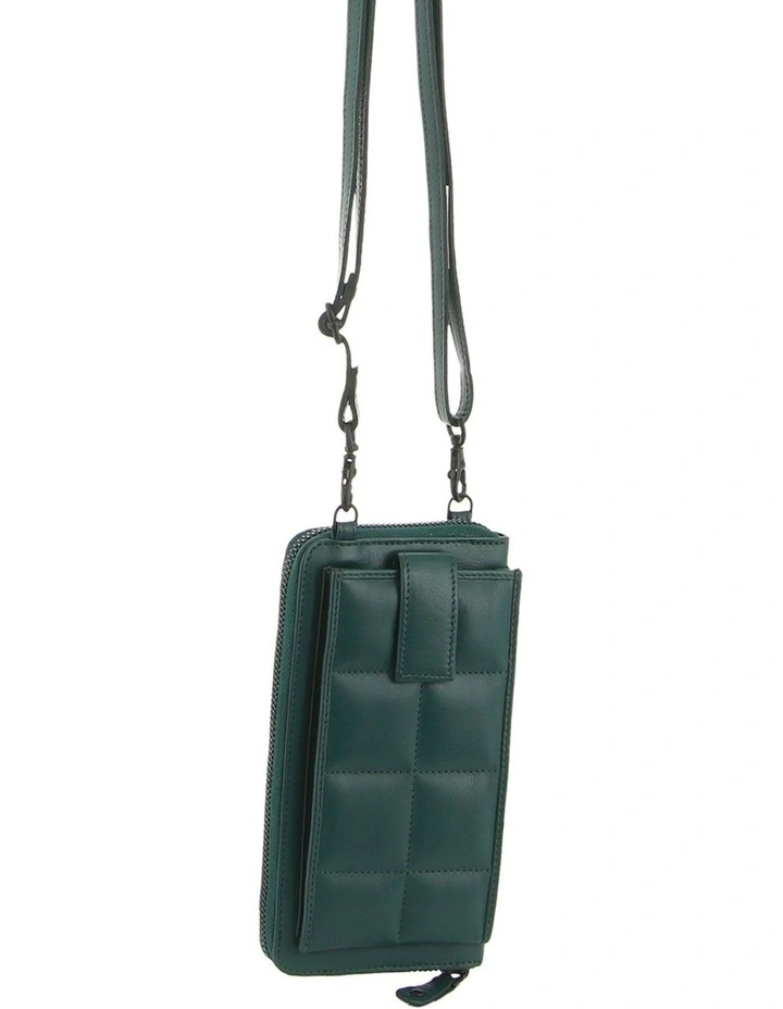 Quilted Leather Phone/Wallet Bag in Zirkon