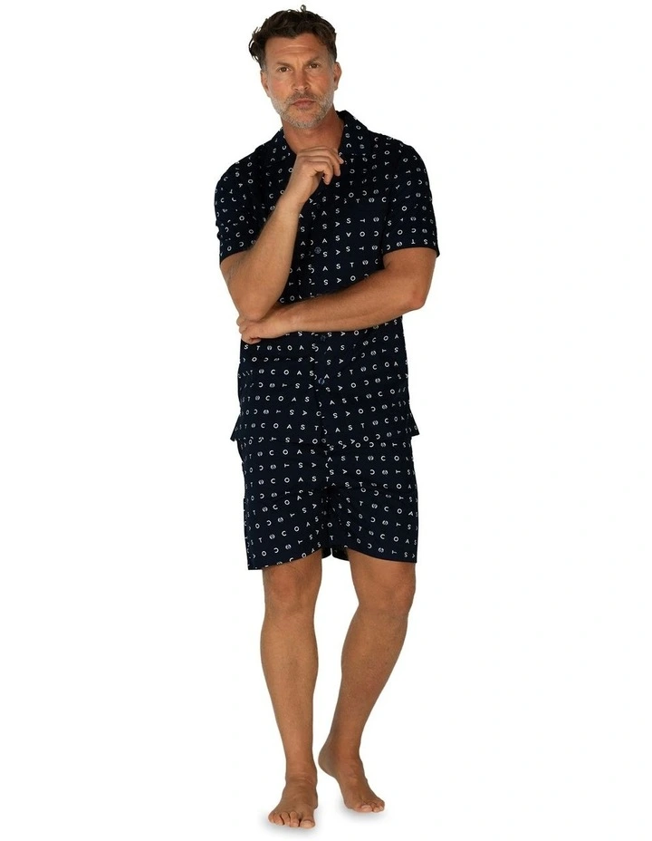Signature Essential Button Up Set in Navy