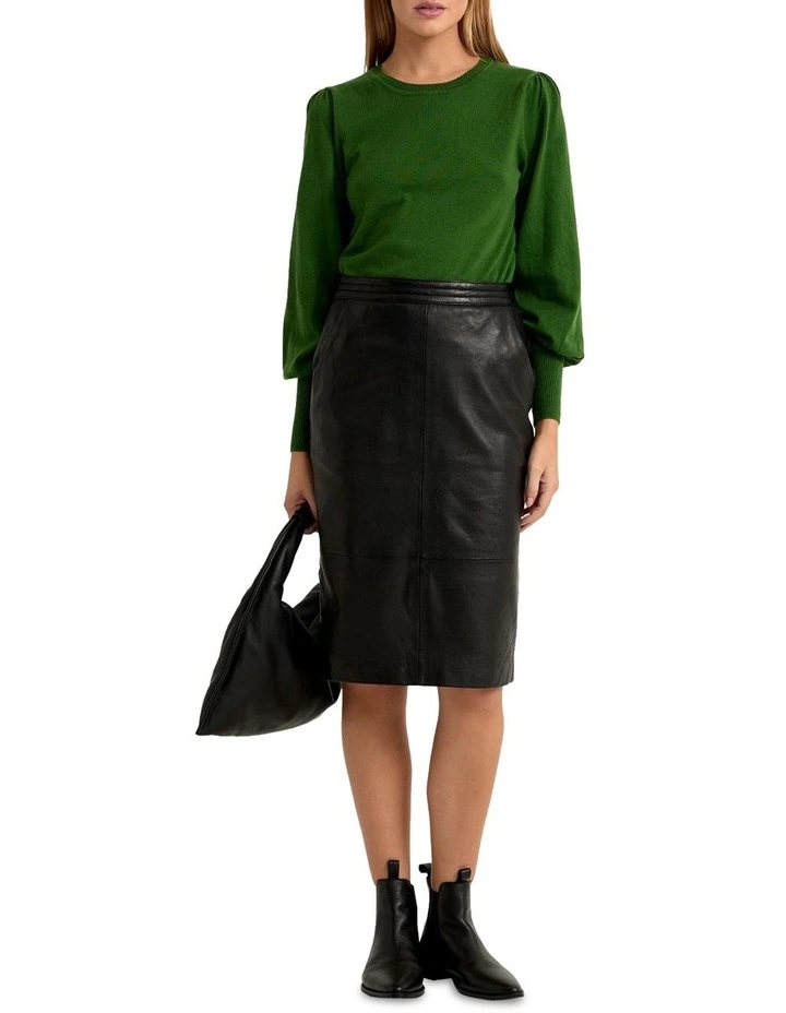Beccy Full Sleeve Knit Top in Green