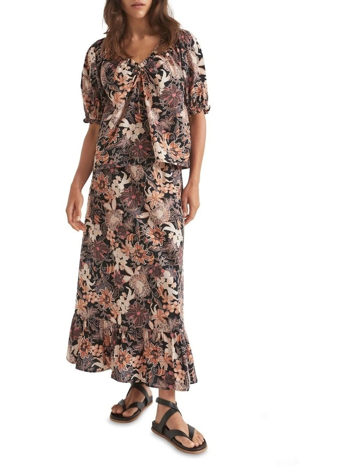 Floral Midi Skirt