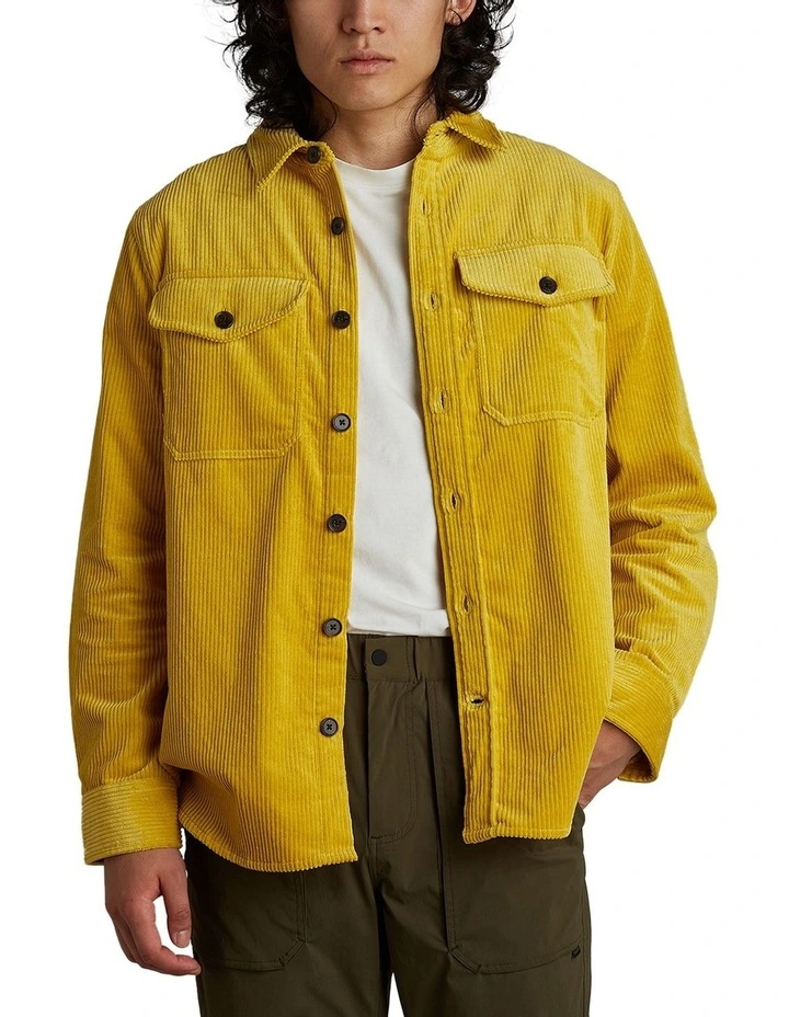 Italian Corduroy Shirt in Yellow