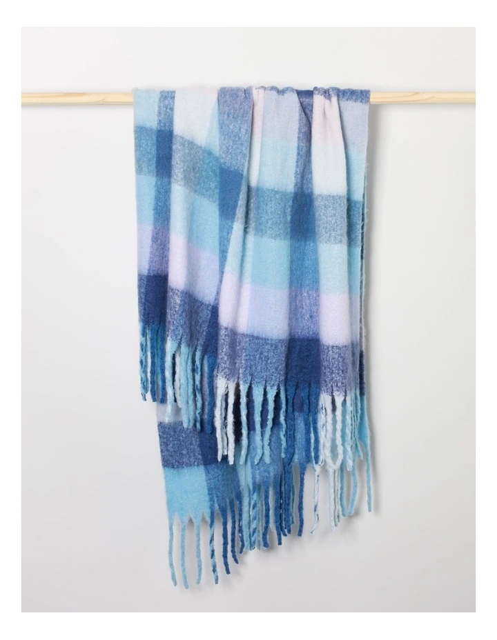 Mohair Check Throw in Multi