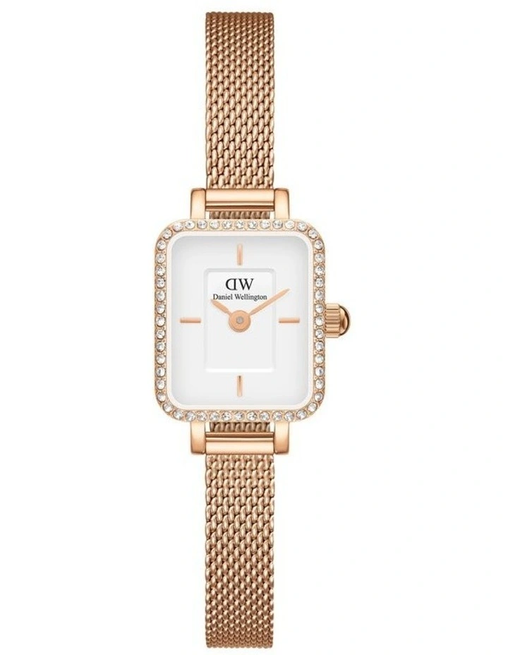 Quadro Mini Stainless Steel Watch in Rose Gold