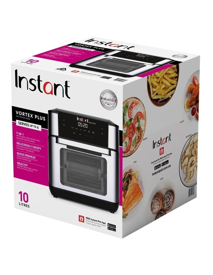 Instant Vortex Plus 10L Stainless Steel Air Fryer Oven