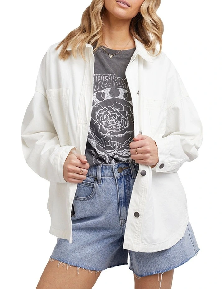 Dale Shacket in Vintage White