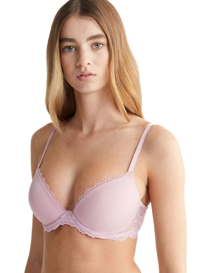 Seductive Comfort Lotus Floral Lift Demi Bra in Purple