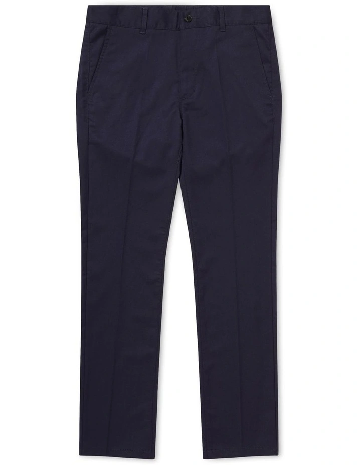 Junior Fit Plain Stretch Twill Suit Pant in Ink