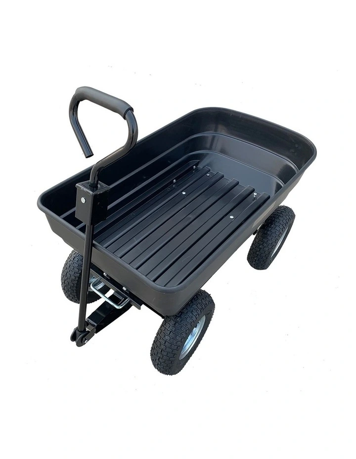 Garden Trolley Wheel Barrow Dump Cart Hand Utility Lawn Yard Wagon Farm 125L
