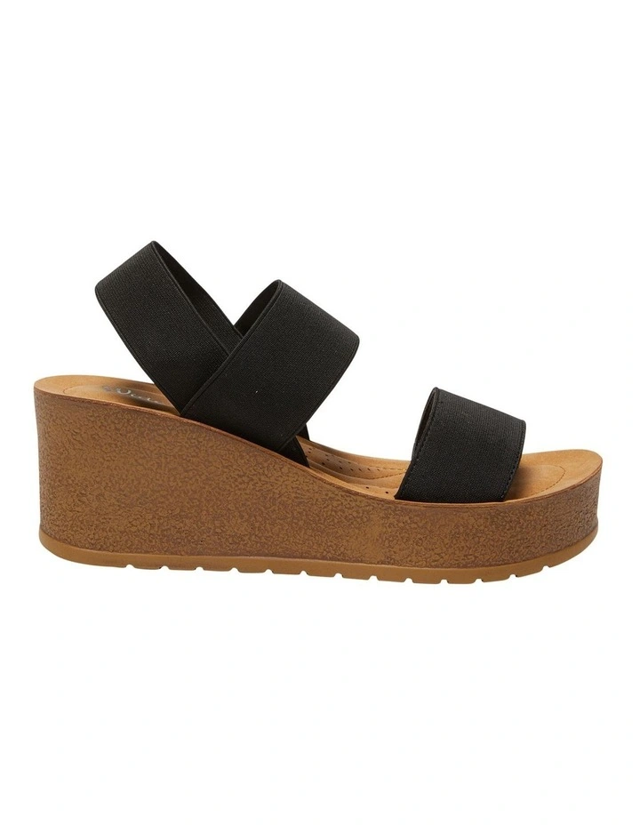 Ladro Sandals in Black Elastic