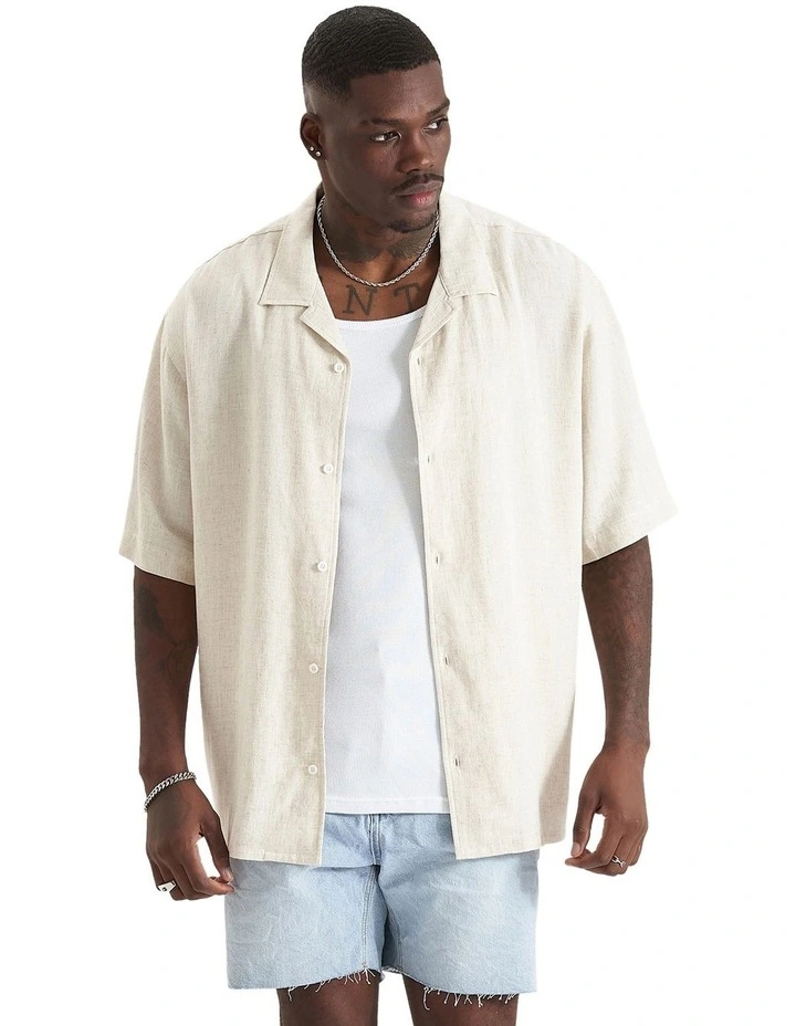 Positano Ovesized Resort Shirt in Pigment Oatmeal