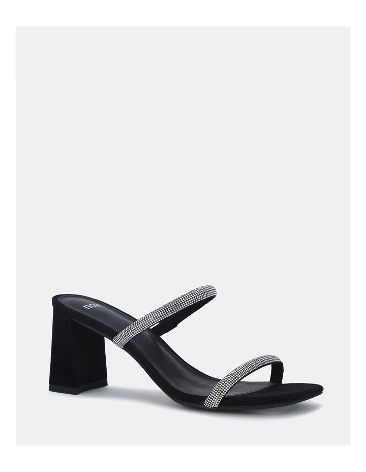 Udella Luxe Mule Heels in Black