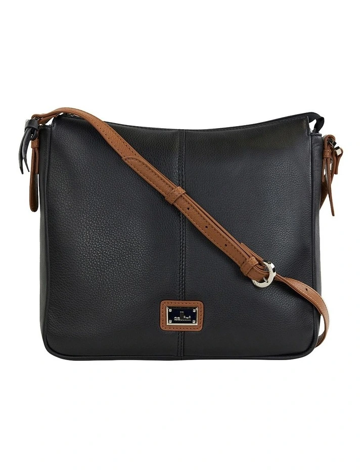 Bristol Leather Crossbody in Black
