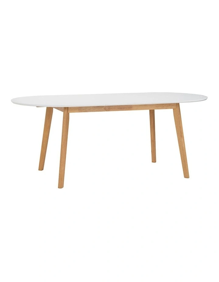 Werner Extendable Dining Table 150cm-195cm in Natural/White