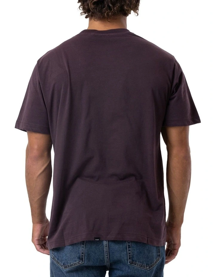 Minimal Merch Fit Tee in Deep Plum
