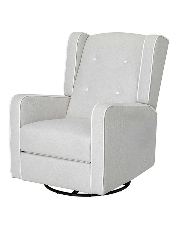 360 Swivel Recliner Armchair in Grey Fabric